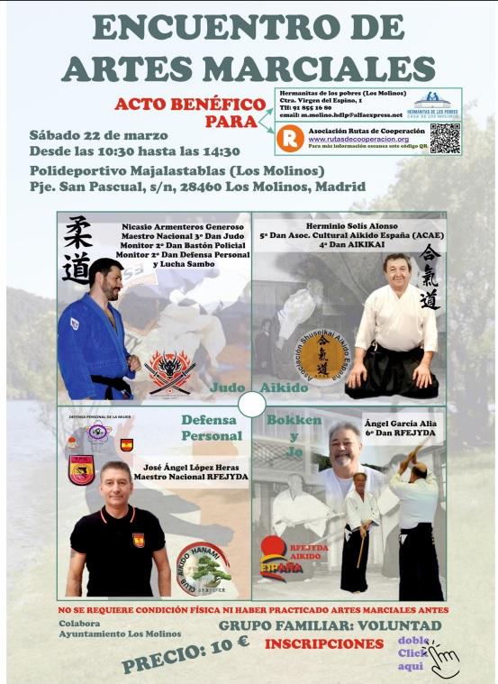 Encuentro de artes marciales benéfico. Sabado 22 de Febrero 2025